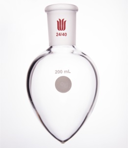 欣维尔 F324200 厚壁鸡心磨口烧瓶 容量(mL)200 磨口24/40