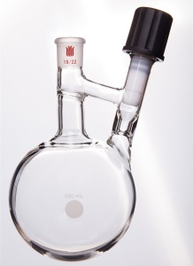 欣维尔 F489508 溶剂存储转移球瓶,磨口:19/22,500ml,8mm高真空阀