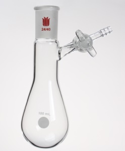 欣维尔 F904100G 反应茄瓶 容量(mL)100 磨口24/40 节门玻璃