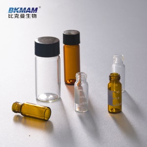 比克曼生物（BKMAM）实验室玻璃透明螺口瓶样品瓶西林试剂瓶3/5/10/15/20/30/40/50/60ml透明棕色样品瓶