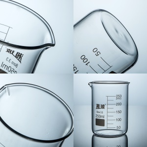 比克曼湘玻玻璃烧杯耐高温化学实验室器材家用烧杯50/600/800/1000/2000ml透明加热加厚高硼硅玻璃烧杯