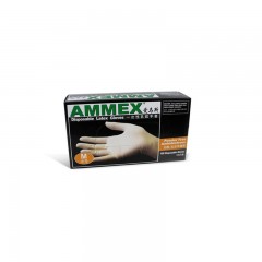 爱马斯（AMMEX）   爱马斯 食品级一次性手套乳胶手套医用手套橡胶加厚餐饮美容家务100只盒