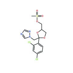 罗恩   cis-甲磺酸-[2-(2,4-二氯苯基)-2-(1H-1,2,4-三唑-1-基甲基)-1,3-二氧戊环-4-基]甲酯,97%   CAS号：67914-86-7  R000010-25g
