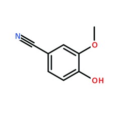 罗恩   4-羟基-3-甲氧基苯甲腈,98% CAS号：4421-08-3 R000022-25g