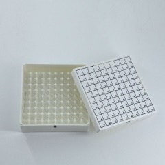 芯硅谷 C1549 PC冷冻盒 冻存盒 冷冻储藏盒 100孔,白色,适合存放1-2ml冻存管