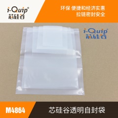 芯硅谷（i-Ouip）   芯硅谷M4864 透明自封袋塑料LDPE 保鲜自封小号,0.1mm 双面20丝厚