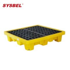 西斯贝尔SPP104盛漏托盘 30*130*128聚乙烯材质 SYSBEL油品化学品泄漏预防托盘 四桶型 黄色 1个