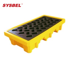 西斯贝尔SPP102盛漏托盘 30*130*66聚乙烯材质 SYSBEL油品化学品泄漏预防托盘 双桶型 黄色 1个