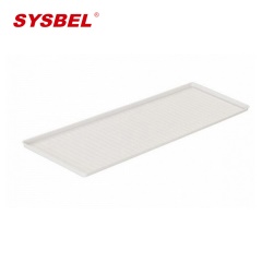 西斯贝尔WAT03045安全柜附件 100*36*2.2PE塑胶托盘 SYSBEL聚乙烯30/45加仑安全柜托盘 乳白色 1块