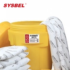 西斯贝尔SYK202 20加仑泄漏应急处理桶套装 适用于大规模泄漏事故 SYSBEL吸油型应急处理桶 白色 1套