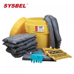 西斯贝尔SYK952 95加仑泄漏应急处理桶套装 适用于大规模泄漏事故 SYSBEL吸油型应急处理桶 白色 1套