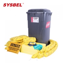 西斯贝尔SKIT002Y移动式防溢应急处理套装 灵活应对中小规模泄漏事故 SYSBEL化学品应急处理箱 黄色 1套