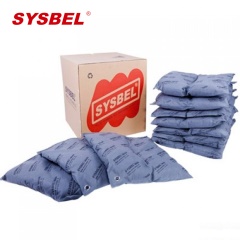 西斯贝尔SUP001通用型吸附棉枕 45*45*5体积小吸附大 SYSBEL化学品泄漏应急处理吸附材料 灰色 10个/箱 1箱装
