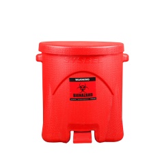 西斯贝尔WA8109600垃圾桶 50*48*53聚乙烯材质 一体吹塑成型防漏防锈防腐蚀 SYSBEL生化垃圾桶CE认证 红色1个