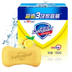 舒肤佳 香皂柠檬清新115gX3（温和洁净 清盈低泡 新老包装随机发货）