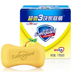 舒肤佳 香皂柠檬清新115gX3（温和洁净 清盈低泡 新老包装随机发货）