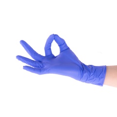 麦迪康 /Medicom 1133C一次性丁腈橡胶手套高弹性无粉防油防酸碱实验室工业科研蓝紫色 中号