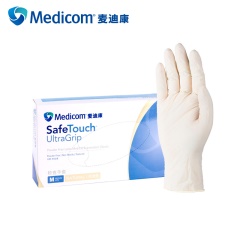 麦迪康 /Medicom 1122C医用一次性橡胶乳胶无粉检查手套医疗实验室牙科工业美容乳白色 中号 100只/盒